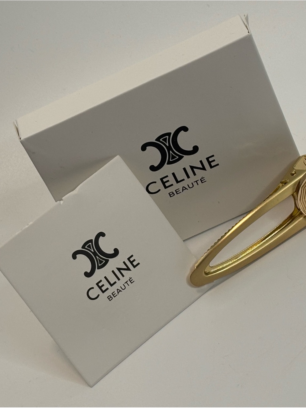CELINE ($245) Beaute Triomphe Gold-Tone Hair Clip NWT